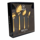 CJ 4 PECAS PARA SERVIR BERNA DOURADO ACO INOX