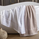 JOGO 3 PEÇAS BANHO/ROSTO LAZIO BRANCO/ROSE