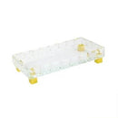 BANDEJA VIDRO E ACRILICO TRANSP. BORDA LAPIDADA