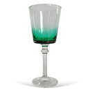 CJ 6 TACAS EM VIDRO TRANSPARENTE E VERDE 335ML