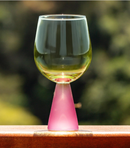 TAÇA UNITARIA VERDE E ROSA 420ML PE CONE