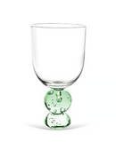 CJ 6 COPOS EM VIDRO COM BASE ESFERAS VERDE 400ML