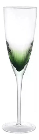 CONJUNTO 6 TAÇAS DE CHAMPAGNE VERDE