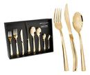 FAQUEIRO RAVEL 48 PEÇAS AÇO INOX CHAMPANHE
