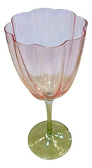 TAÇA UNITARIA VIDRO DUO COLOR VERDE ROSA 380ML