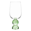 CJ 6 COPOS EM VIDRO COM BASE ESFERAS VERDE 500ML