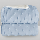 COBERTOR SHERPAM STARS AZUL BEBÊ