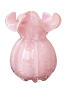 VASO ITALY 13CM X 17CM ROSA LEITOSO VIDRO