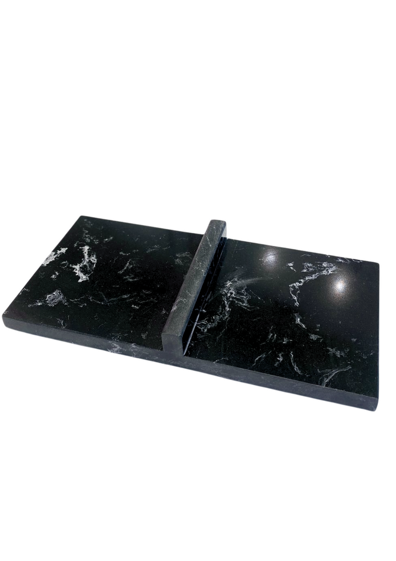 BANDEJA DE MARMORE PRETO 20X10CM