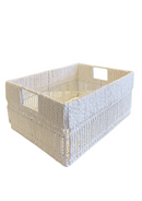 CESTO ORGANIZADOR TRAMA CRUA G 39X28X18CM