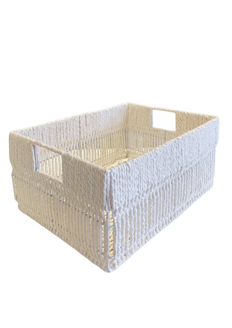CESTO ORGANIZADOR TRAMA CRUA G 39X28X18CM