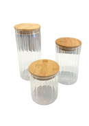 KIT 3 PORTA MANTIMENTO VIDRO BOROSSILICATO