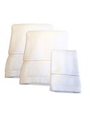 JOGO 3 PEÇAS BANHO/ROSTO LAZIO BRANCO/ROSE