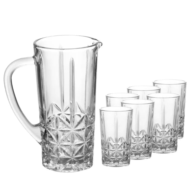 CJ 6 COPOS ALTOS 270ml E 1 JARRA 1l VIDRO STELLA