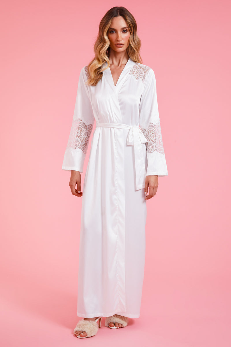 ROBE LONGO BOUQUET OFF WHITE LA ROUGE