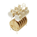 CJ 6 XICARAS CAFE C/PIRES E SUPORTE BRANCO/DOURADO VERSA 90ML
