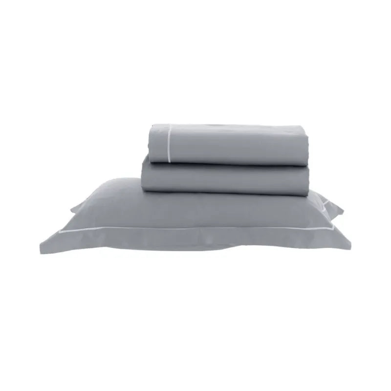 JOGO DE CAMA KING LAZIO 300 FIOS PRATA/PRATA