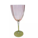 TAÇA UNITARIA VIDRO DUO COLOR VERDE ROSA 380ML