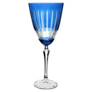 TAÇA UNITARIA PARA VINHO EM CRISTAL LAPIDADA ELIZABETH AZUL 250ml