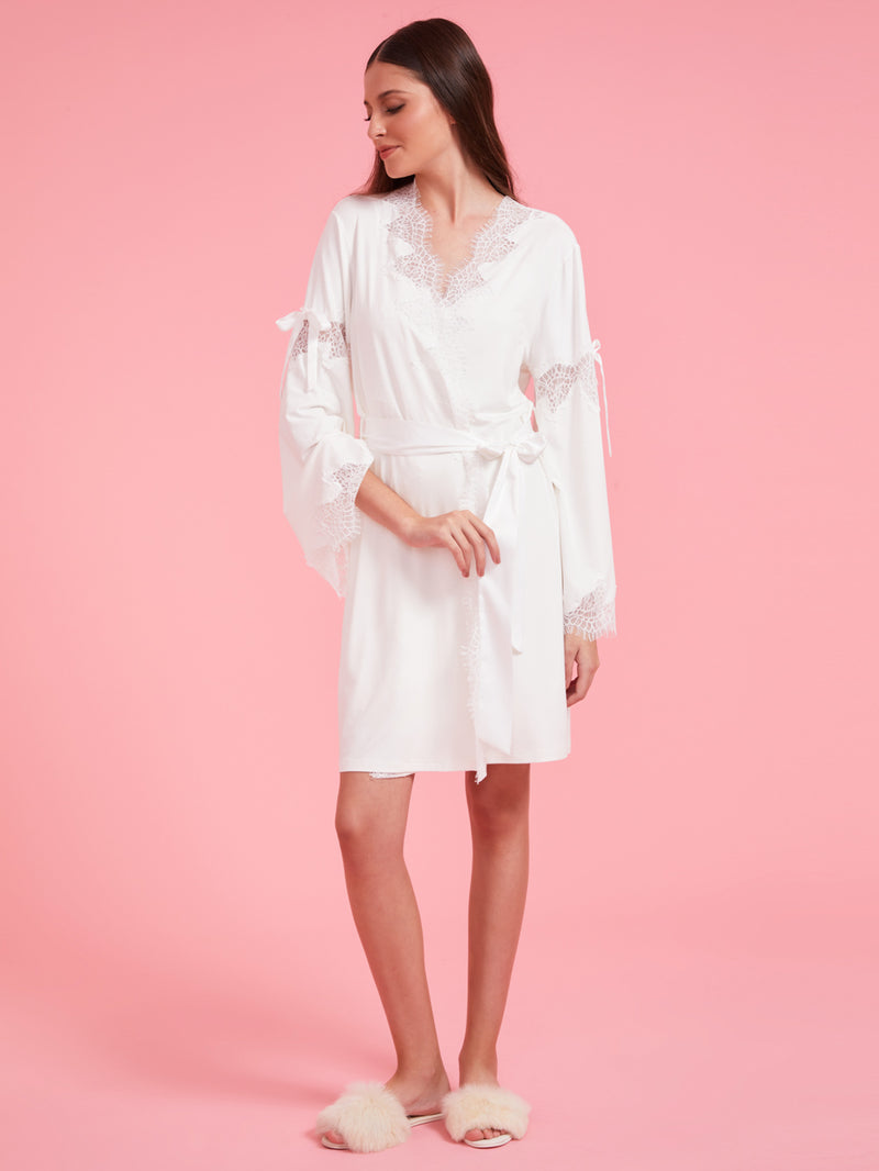 ROBE CURTO LOVELY OFF WHITE LA ROUGE