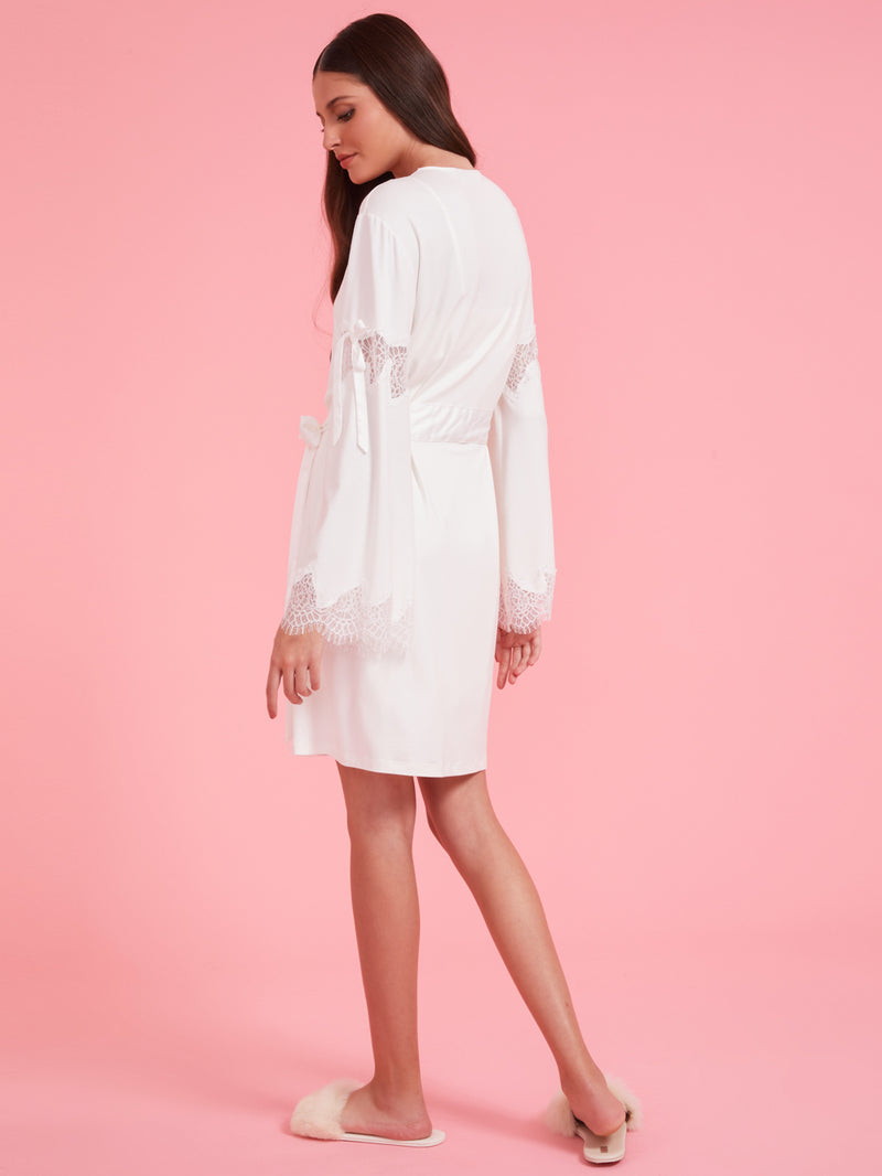 ROBE CURTO LOVELY OFF WHITE LA ROUGE