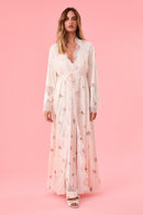 ROBE L FLOWERY CETIM OFF WHITE