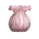 VASO ITALY 10CM X 11CM ROSA LEITOSO VIDRO